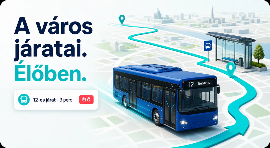 Okosjárat valós idejű térképes megjelenés